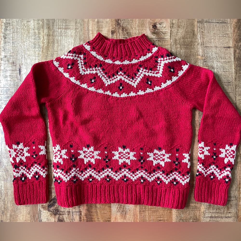 J. Crew Red Wool/Cashmere Sweater